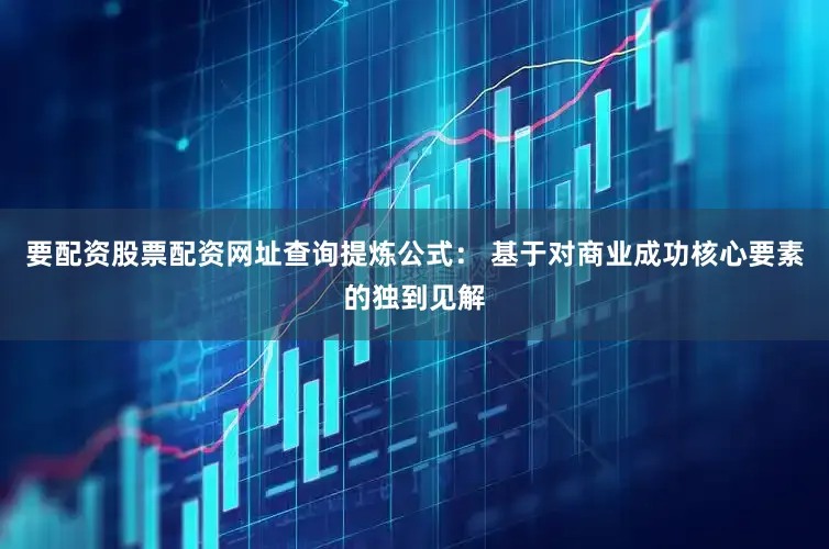 要配资股票配资网址查询提炼公式： 基于对商业成功核心要素的独到见解